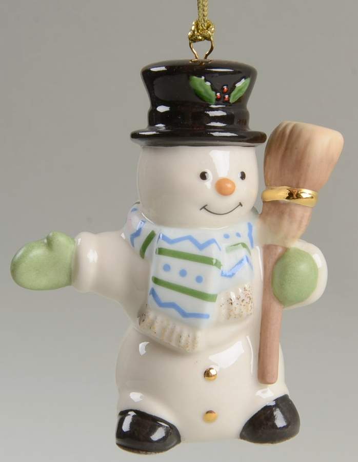 Lenox Christmas Ornament Snowman With Broom - Boxed by Lenox-1