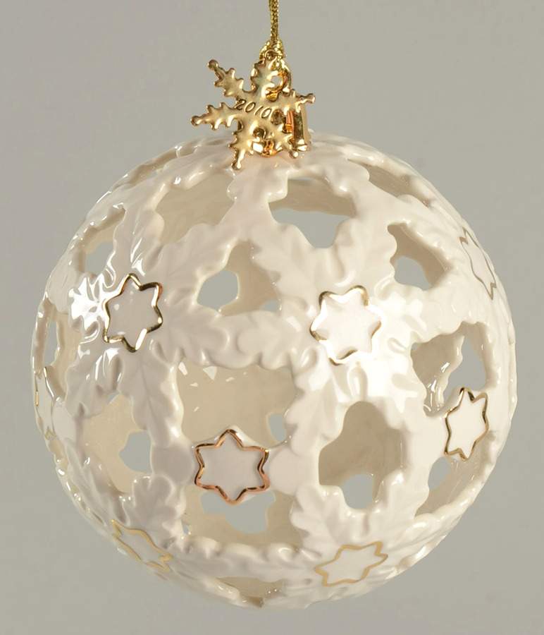 Annual Christmas Ornament 2010 Glisten And Gold Snowflake - No Box by Lenox-1