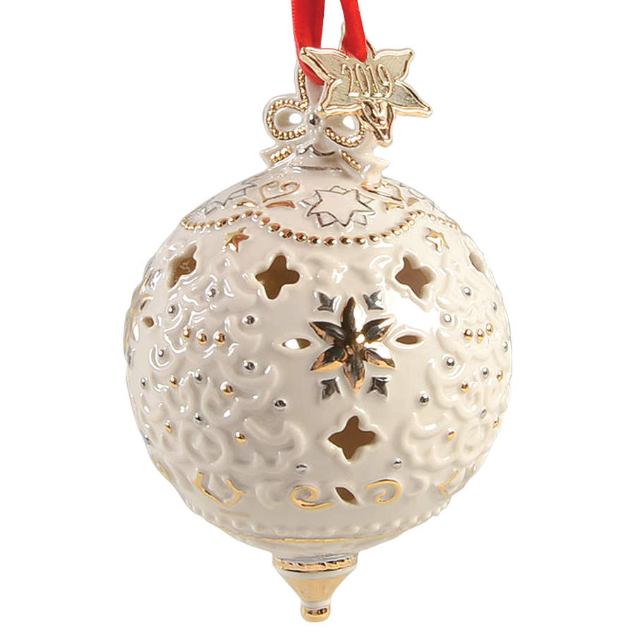 Annual Christmas Ornament 2019-Annual Ornament - Boxed by Lenox-1