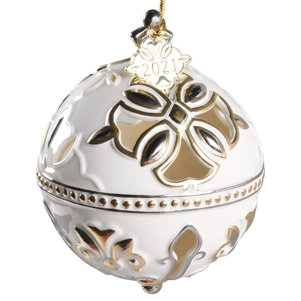 Annual Christmas Ornament 2021 - Jingle Bell - Boxed by Lenox-1