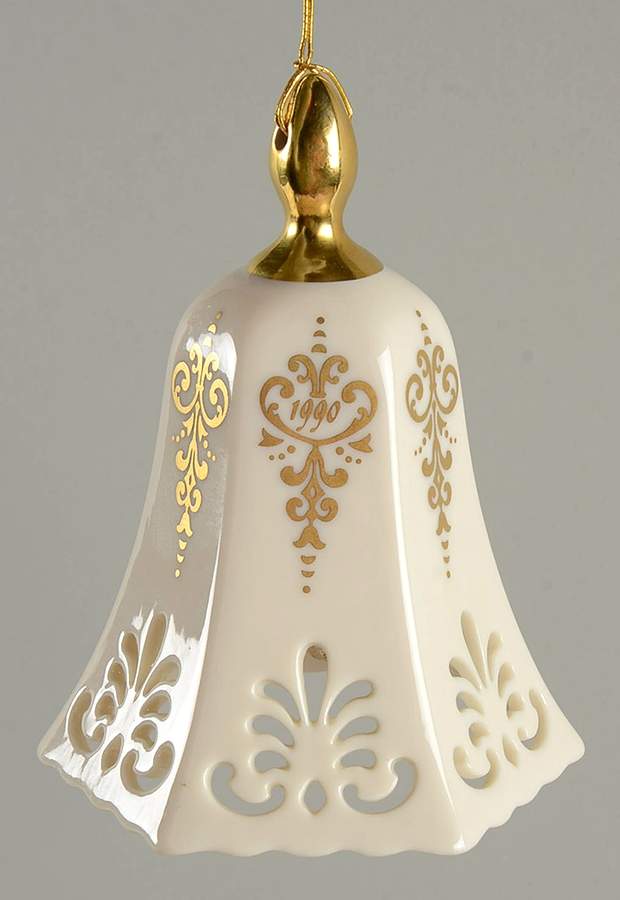 Annual Christmas Ornament 1990-Pierced Bell - No Box by Lenox-1