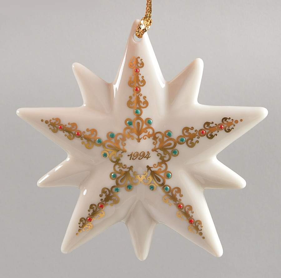 Annual Christmas Ornament 1994-Star - Boxed by Lenox-1