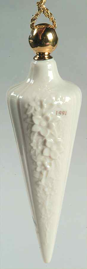 Annual Christmas Ornament 1991-Floral Spire - No Box by Lenox-1