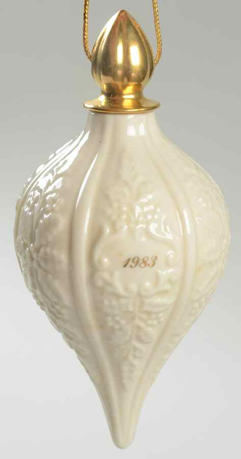 Annual Christmas Ornament 1983-Holly Motif - Boxed by Lenox-1