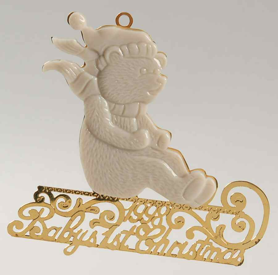 Christmas Gold Baby's First Christmas 1998 - No Box by Lenox-1