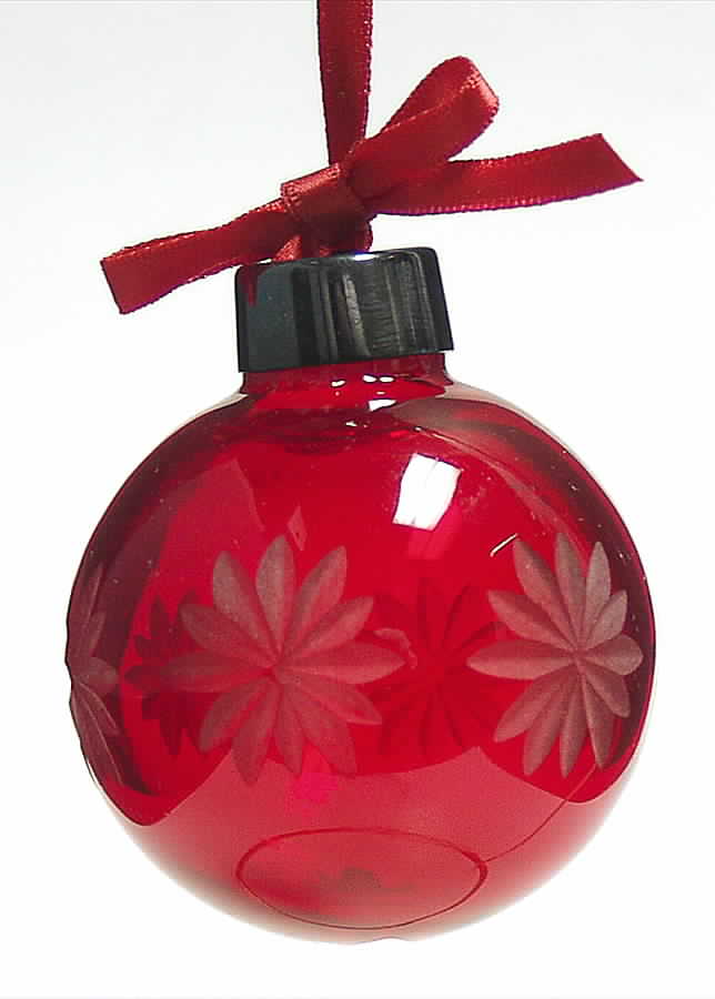 Crystal Ball Ornament Starlight (Red) - Boxed by Lenox-1