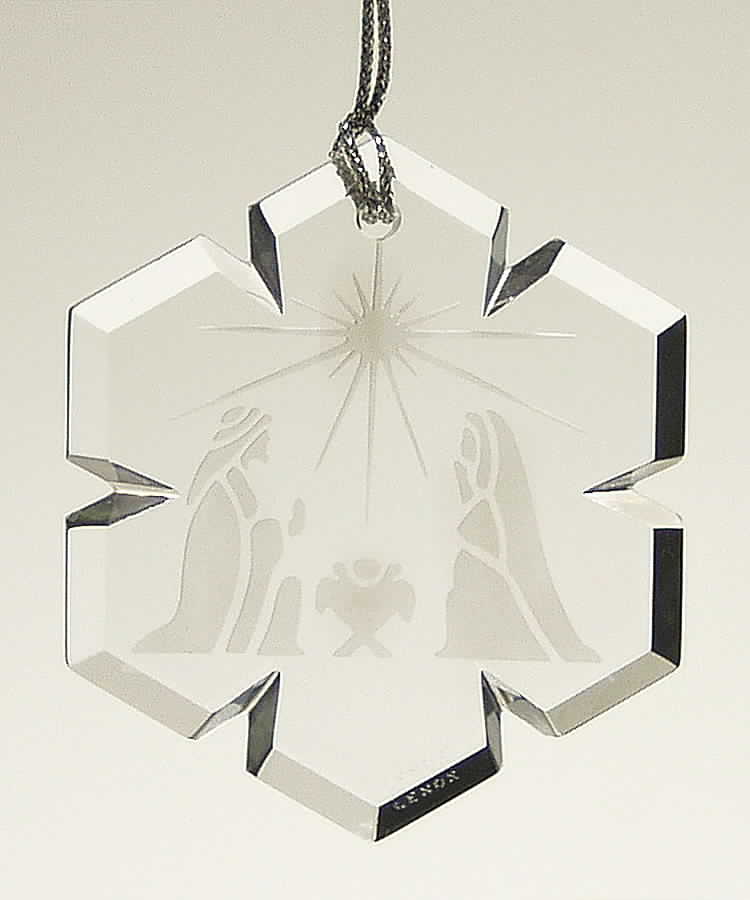 Crystal Christmas Ornament Nativity - With Box by Lenox-1
