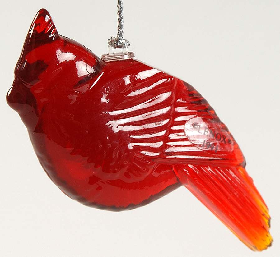 Crystal Christmas Ornament Cardinal-Red - Boxed by Lenox-1