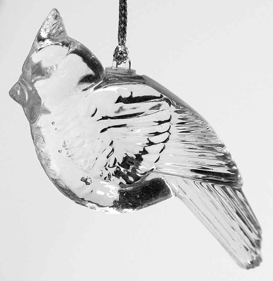 Crystal Christmas Ornament Cardinal-Clear - Boxed by Lenox-1