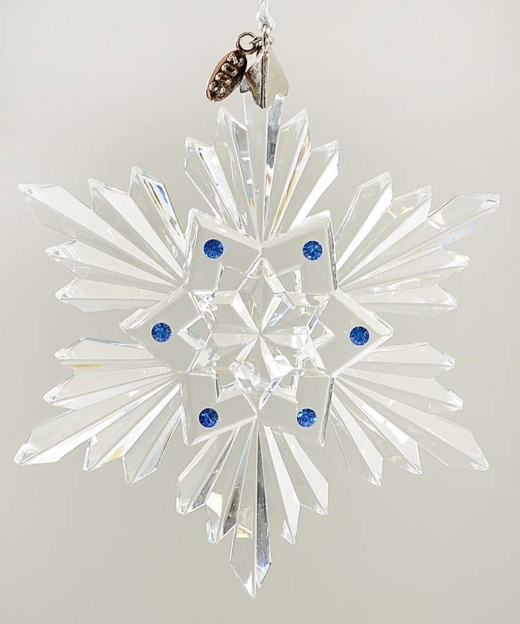 Crystal Christmas Ornament 2003 Crystal Snowflake - Boxed by Lenox-1