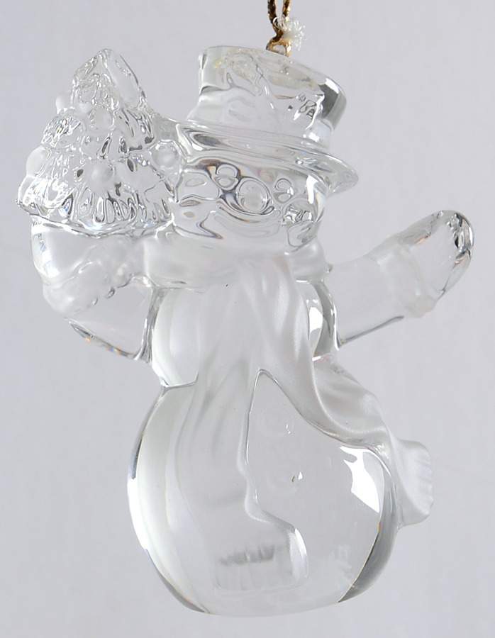 Crystal Christmas Ornament Snowman - With Box by Lenox-1