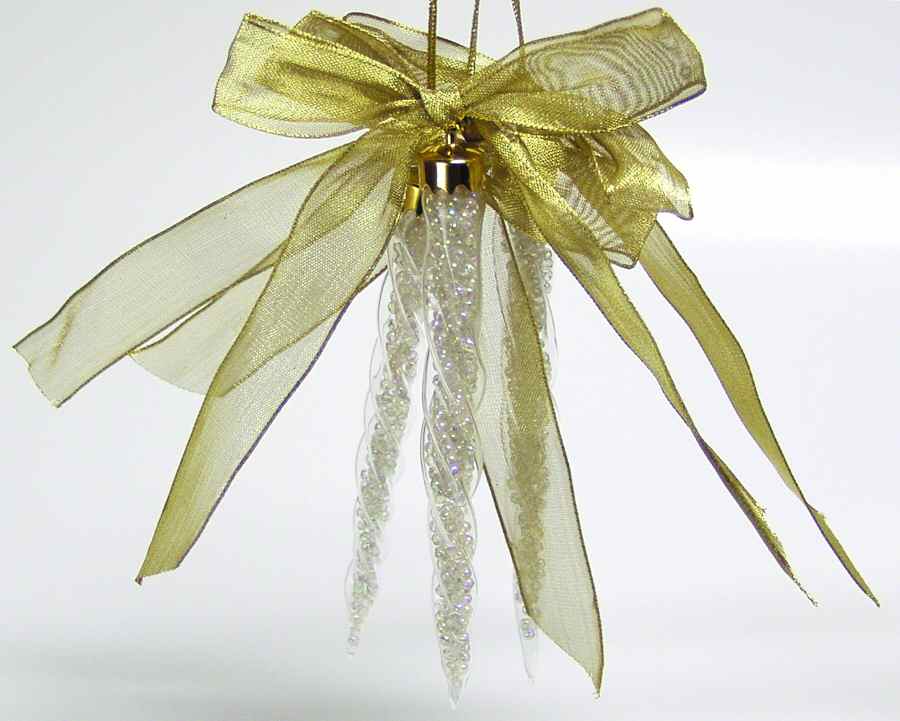 Crystal Christmas Ornament Jubilee Icicles-Set Of 3 - Boxed by Lenox-1