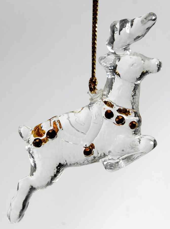 Crystal Christmas Ornament Reindeer - Boxed by Lenox-1