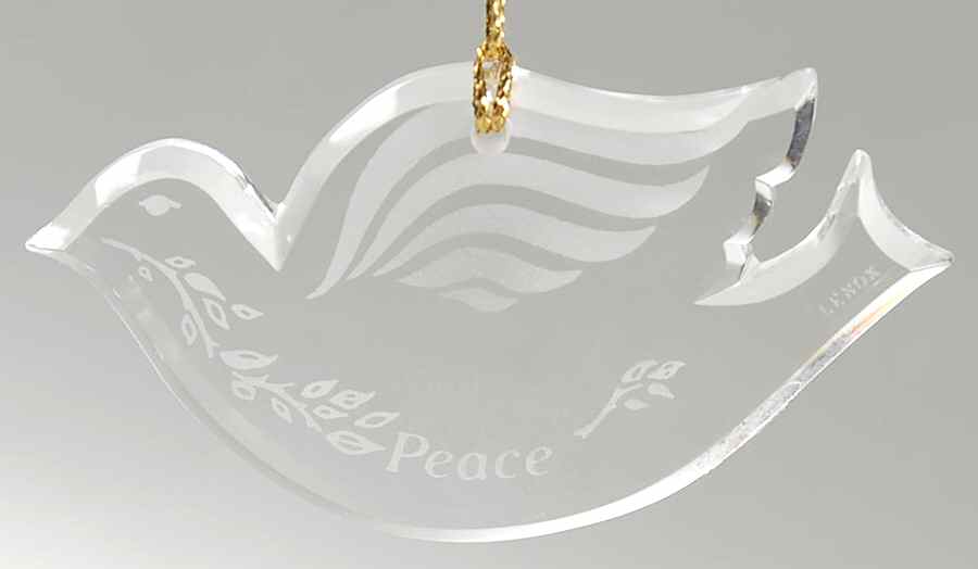 Crystal Christmas Ornament Dove-Peace - No Box by Lenox-1