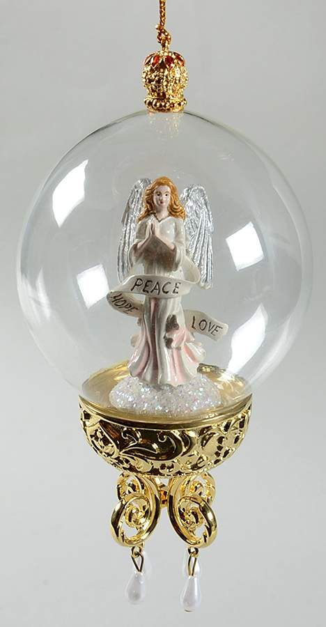 Crystal Christmas Ornament Embellished Angel - Boxed by Lenox-1