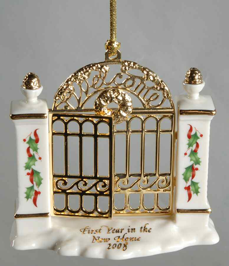 First Christmas In Our New Home 2008-Garden Gate - No Box by Lenox-1