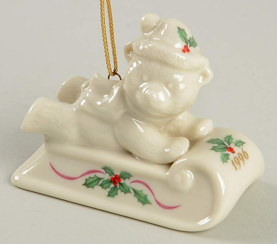 Holiday Annual Ornaments Sledding Bear - Boxed by Lenox-1