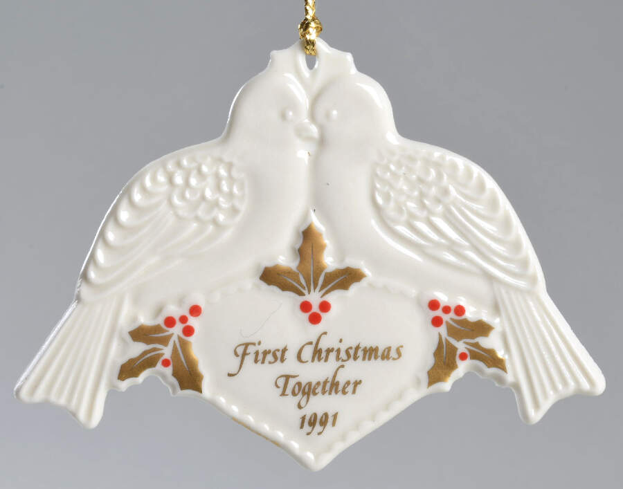 Our First Christmas Together 1991-Lovebirds - Boxed by Lenox-1