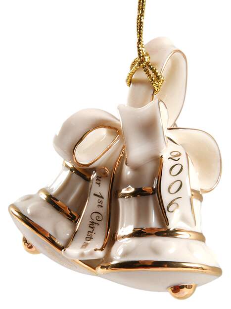 Our First Christmas Together 2006-Wedding Bells W/ 3d Ribbon - No Box by Lenox-1