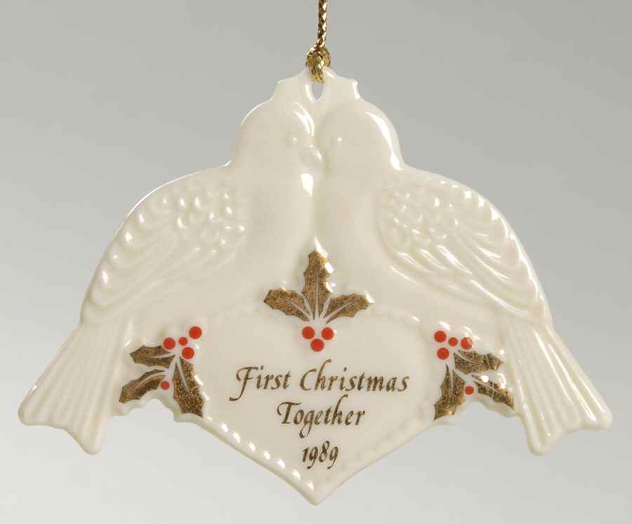 Our First Christmas Together 1989-Lovebirds - No Box by Lenox-1