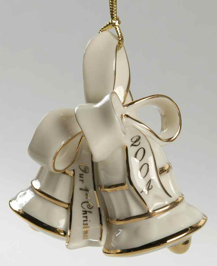 Our First Christmas Together 2004-Wedding Bells  With 3d Ribbon - No Box by Lenox-1