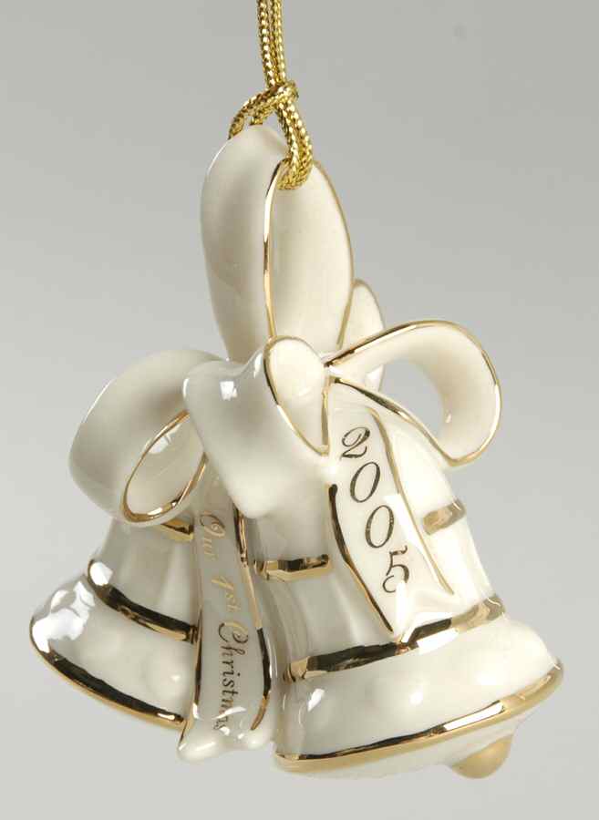 Our First Christmas Together 2005-Wedding Bells W/ 3d Ribbon - No Box by Lenox-1