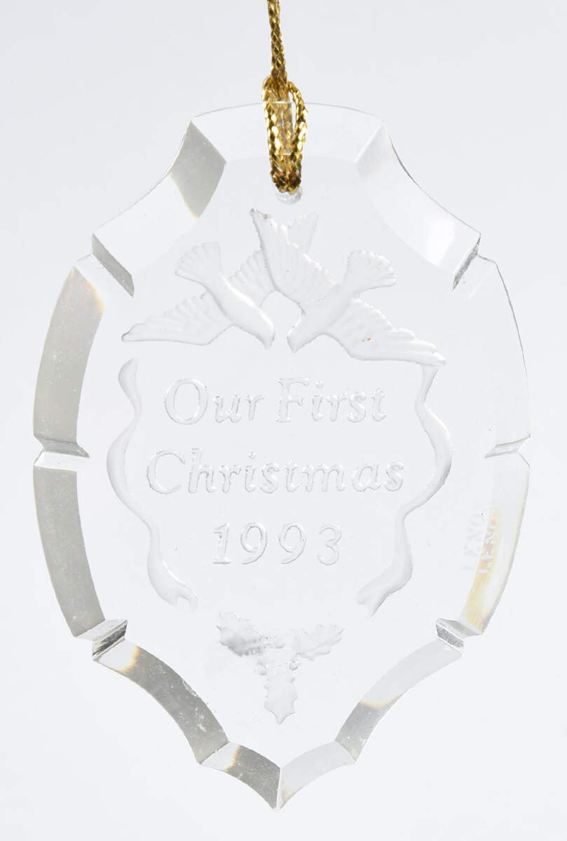 Our First Christmas Together-Crystal 1993-Pendant/ Lovebirds - Boxed by Lenox-1