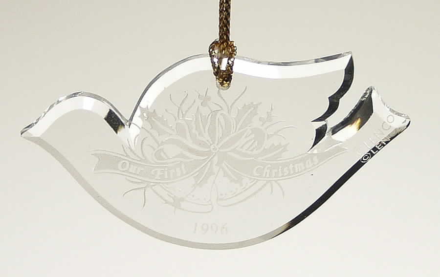 Our First Christmas Together-Crystal 1996-Bird/ Bells - Boxed by Lenox-1