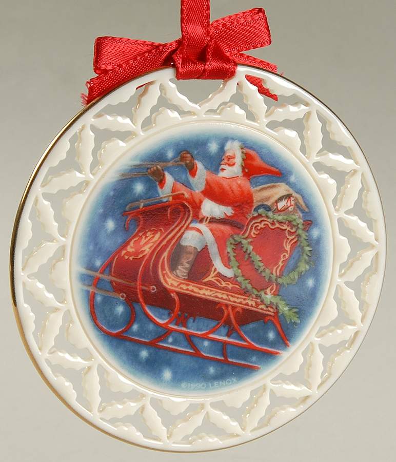 Santa's Portrait Santa's Ride - Boxed by Lenox-1