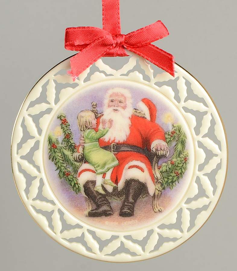 Santa's Portrait Santa  And Child - Boxed by Lenox-1