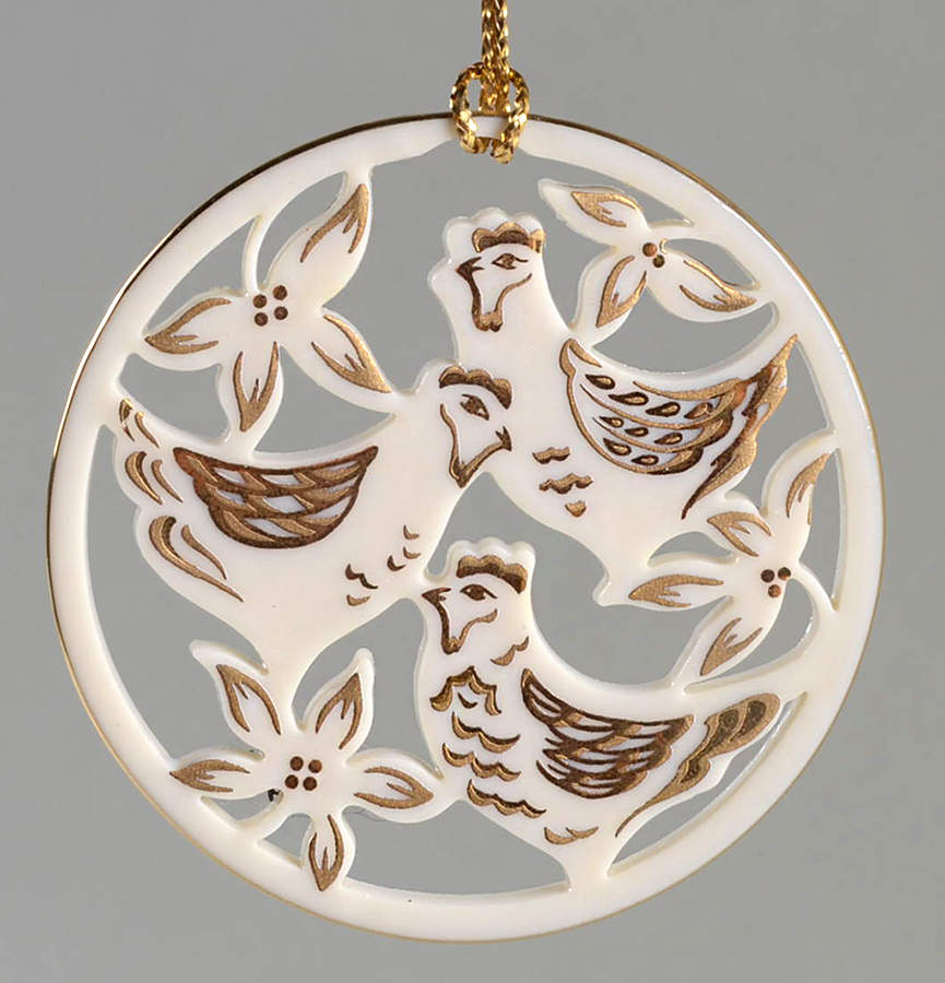 Twelve Days of Christmas Three French Hens - Boxed by Lenox-1