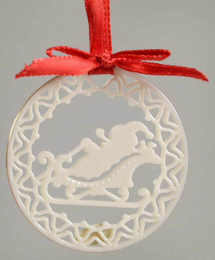 Yuletide Ornaments (Older) Santa In Sleigh - Boxed by Lenox-1