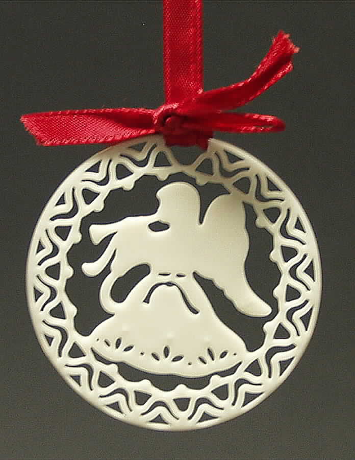 Yuletide Ornaments (Older) Angel With Horn - Boxed by Lenox-1