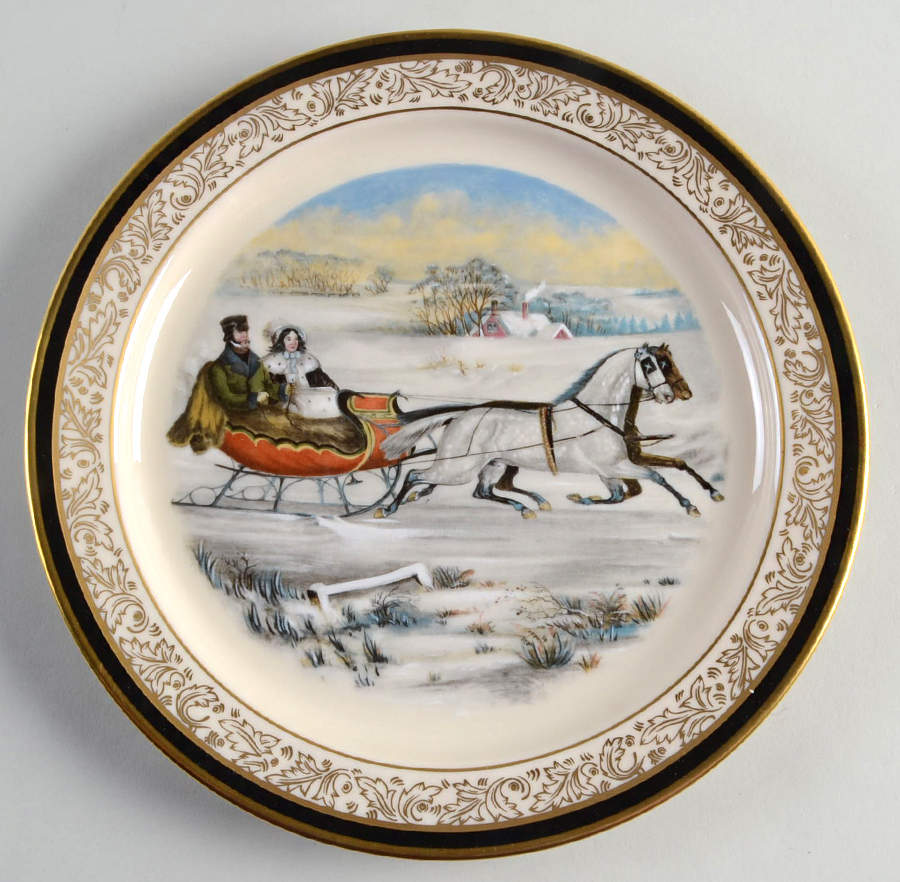 Currier & Ives By Lenox China The Road-Winter - Boxed by Lenox-1