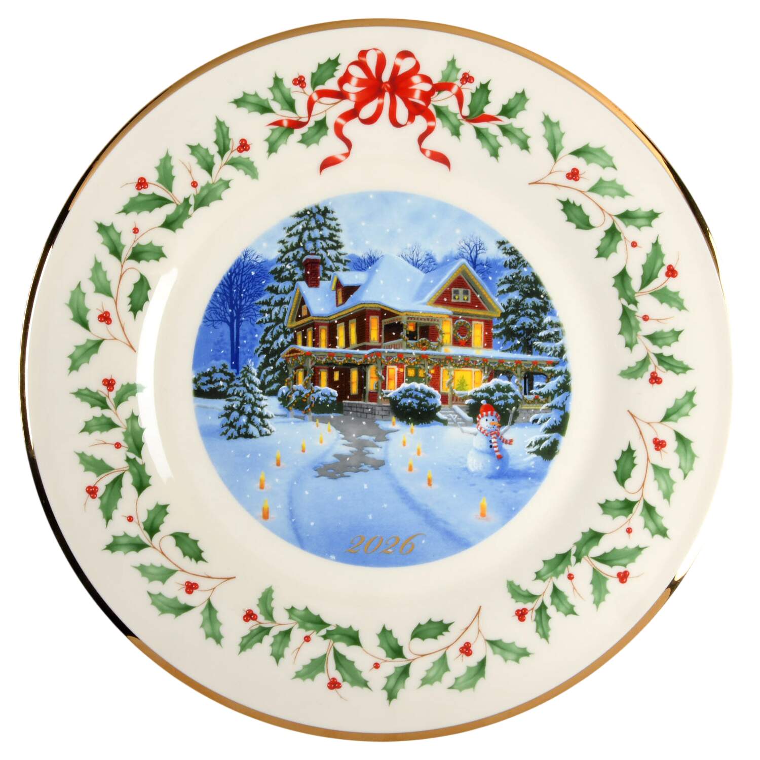 Holiday Annual Christmas Plate 2026- Victorian House - Boxed by Lenox-1