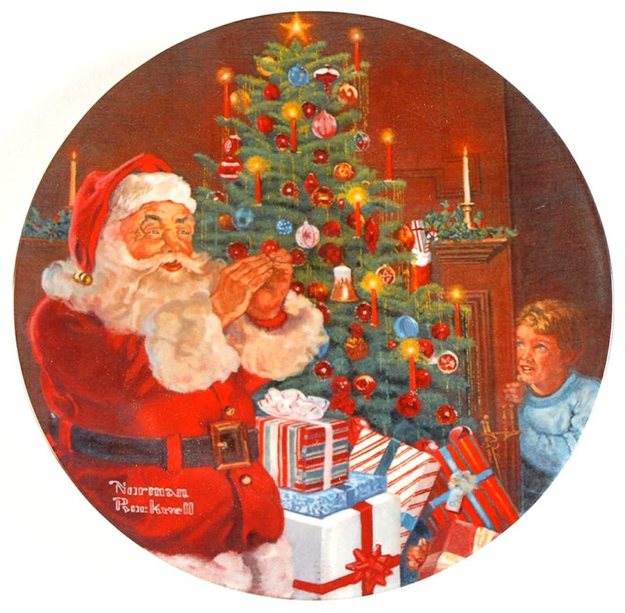Norman Rockwell Collection of Legendary Art Santa's Secret - Boxed by Lynell-1