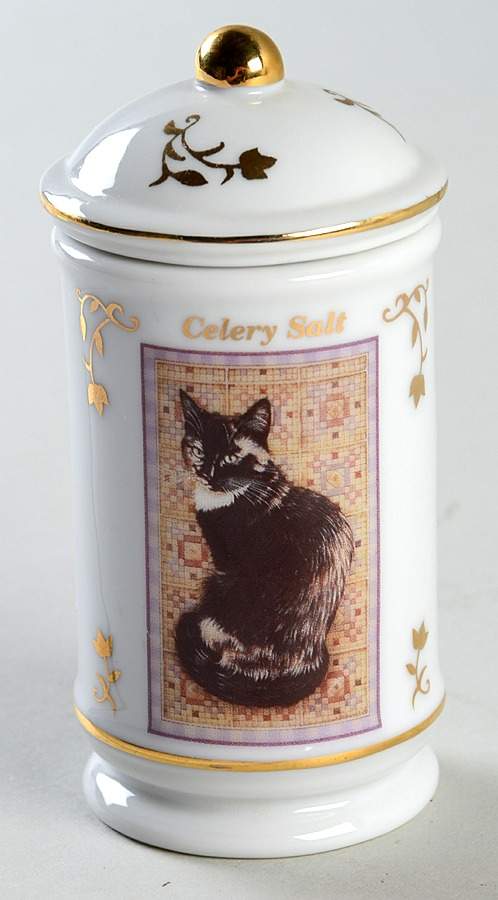 Cats of Distinction Celery Salt - Spice Jar Set-Ind Jar-Motif 4 by Lenox-1