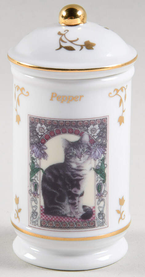 Cats of Distinction Pepper - Spice Jar Set-Ind Jar-Motif 19 by Lenox-1