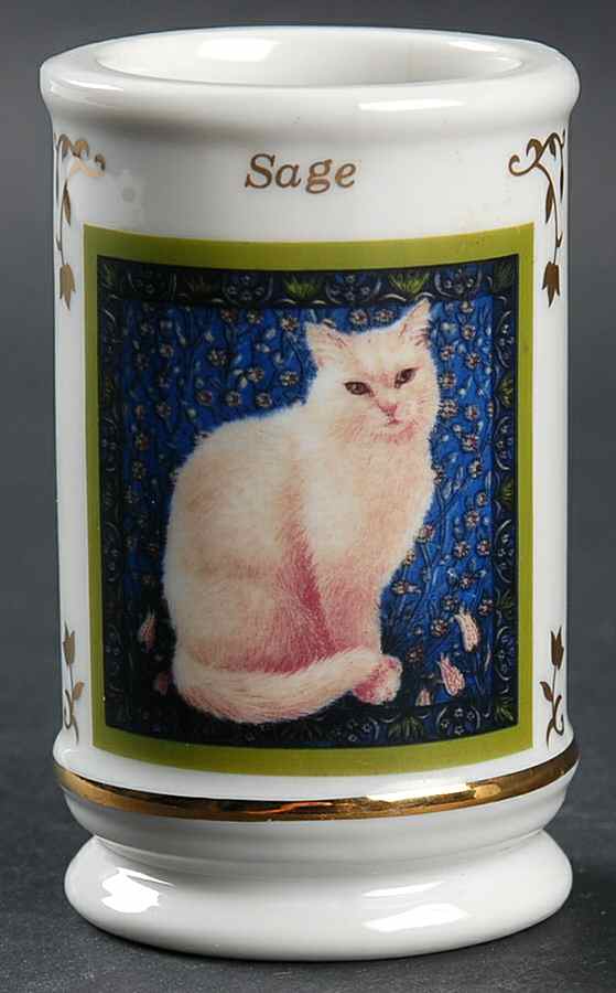 Cats of Distinction Sage-No Lid - Spice Jar-Ind Jar/Nolid-Motf22 by Lenox-1