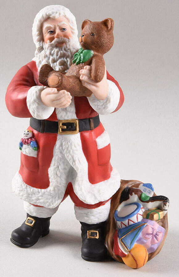 Annual Santa-Figurine Santa-With Bear - No Box by Lenox-1