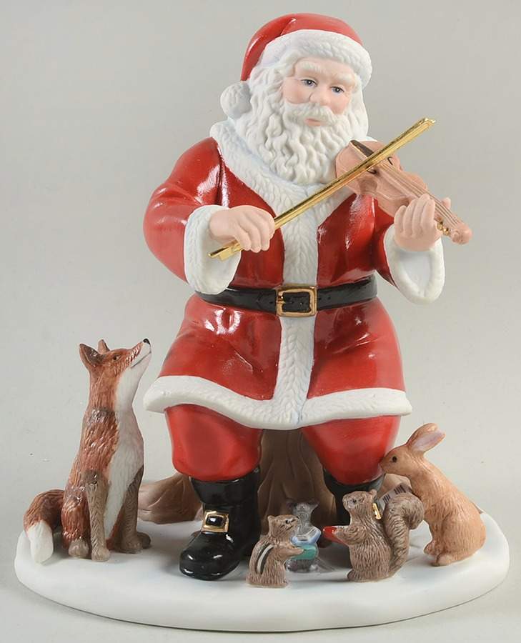 Annual Santa-Figurine Fiddling With Friends Santa - Boxed by Lenox-1