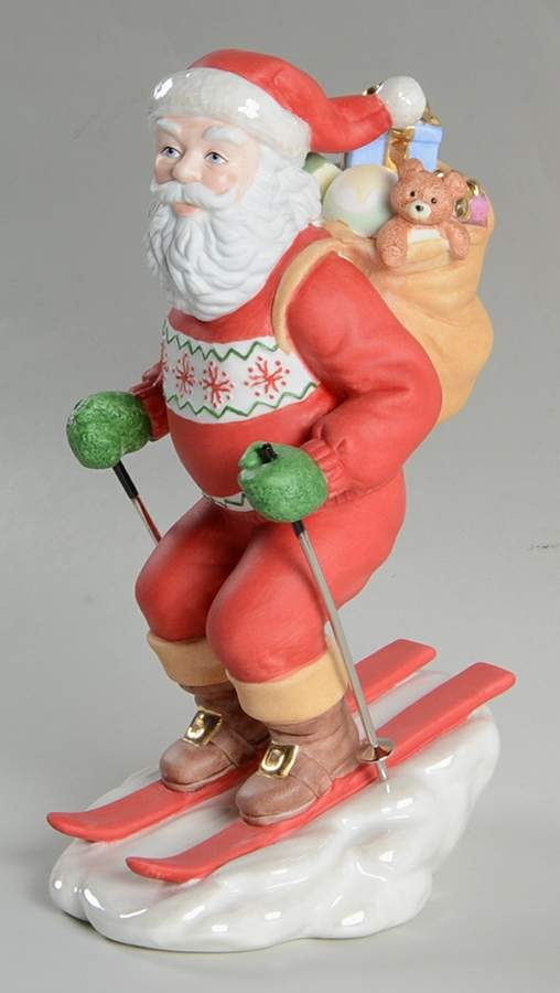 Annual Santa-Figurine Santa's Downhill Dash - Boxed by Lenox-1