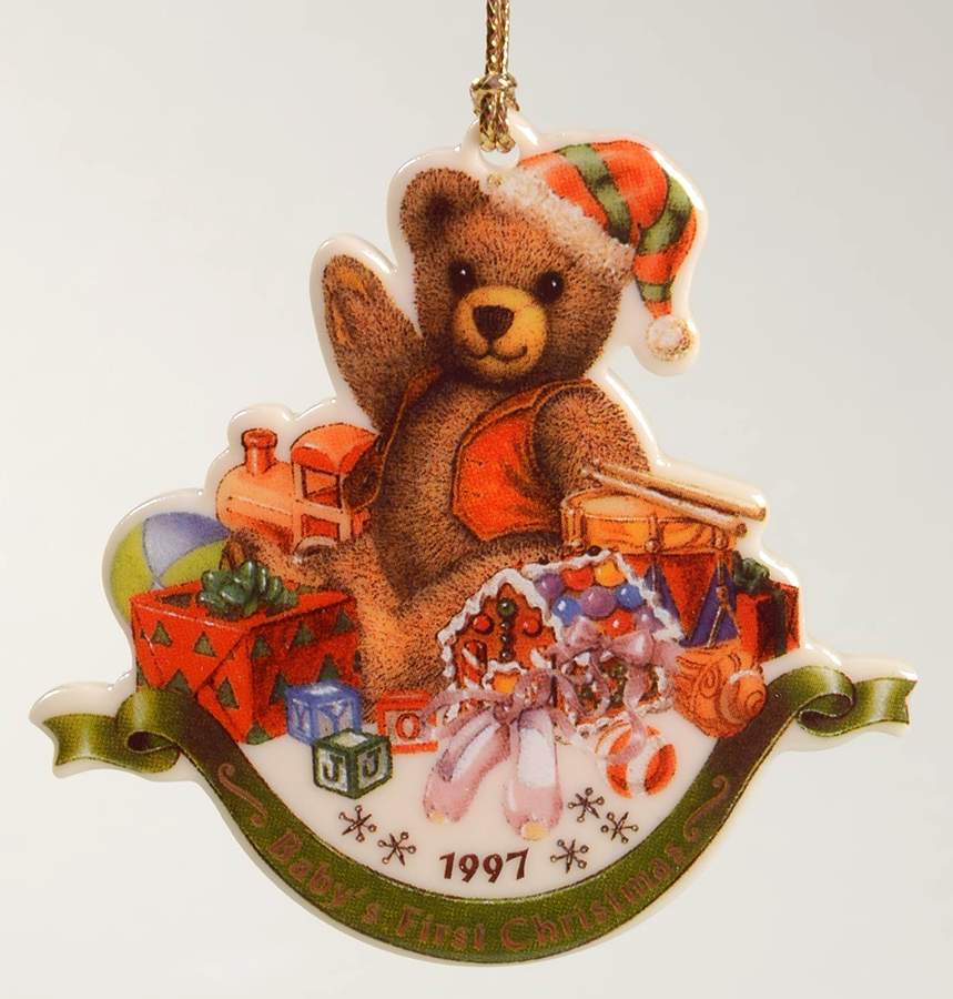 Baby's First Christmas-China Bears 1997 Baby's First Christmas-China Bear - No Box by Lenox-1