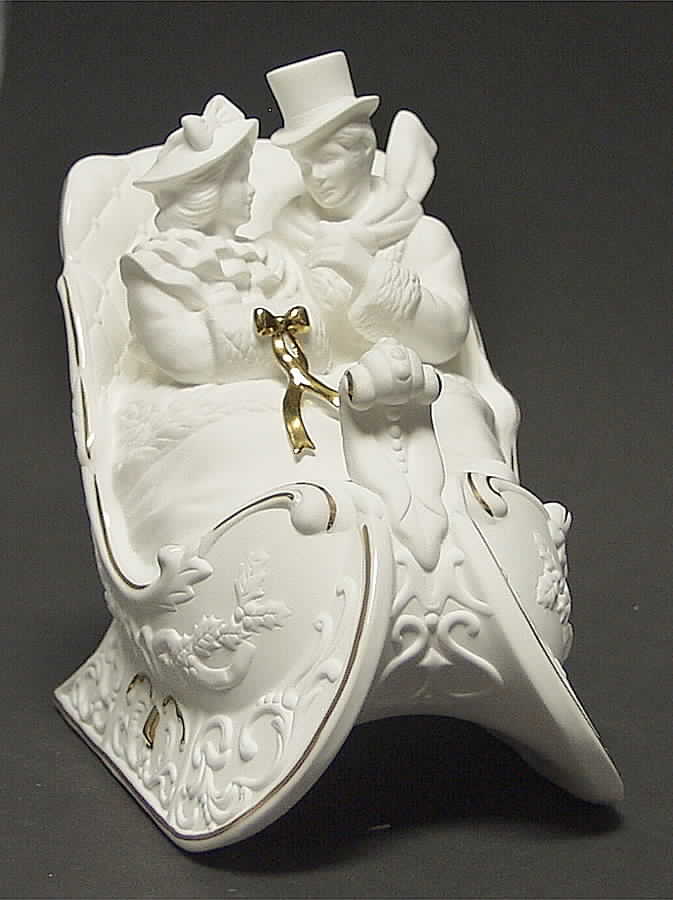 Musical Christmas Figurines Victorian Sleigh-White Christmas - No Box by Lenox-1