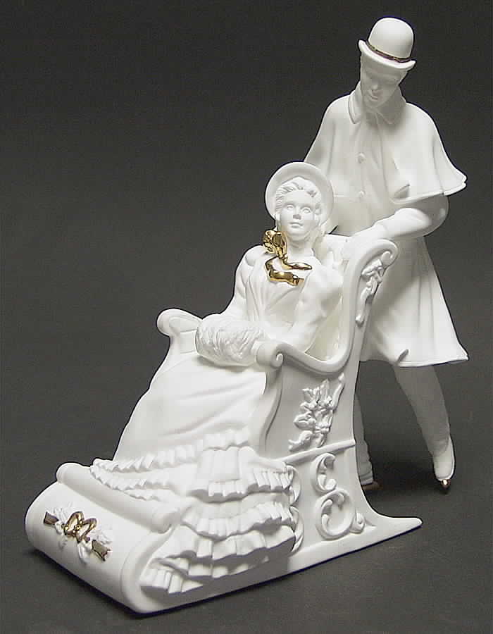 Musical Christmas Figurines A Winters Romance-Sleighride - Boxed by Lenox-1