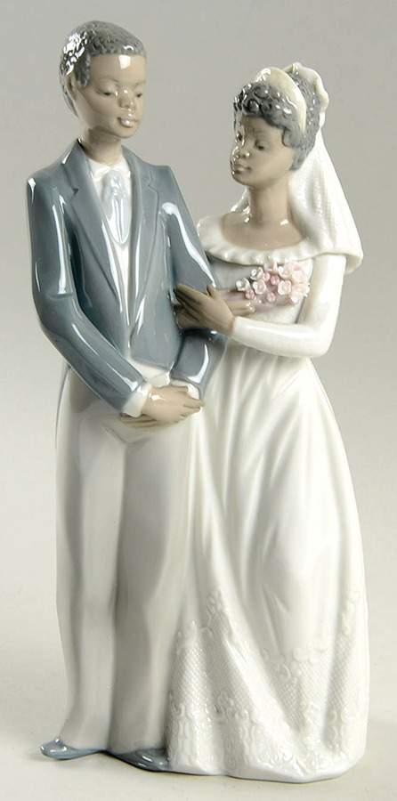 Black Legacy Collection I Do-Bride And Groom - No Box by Lladro-1