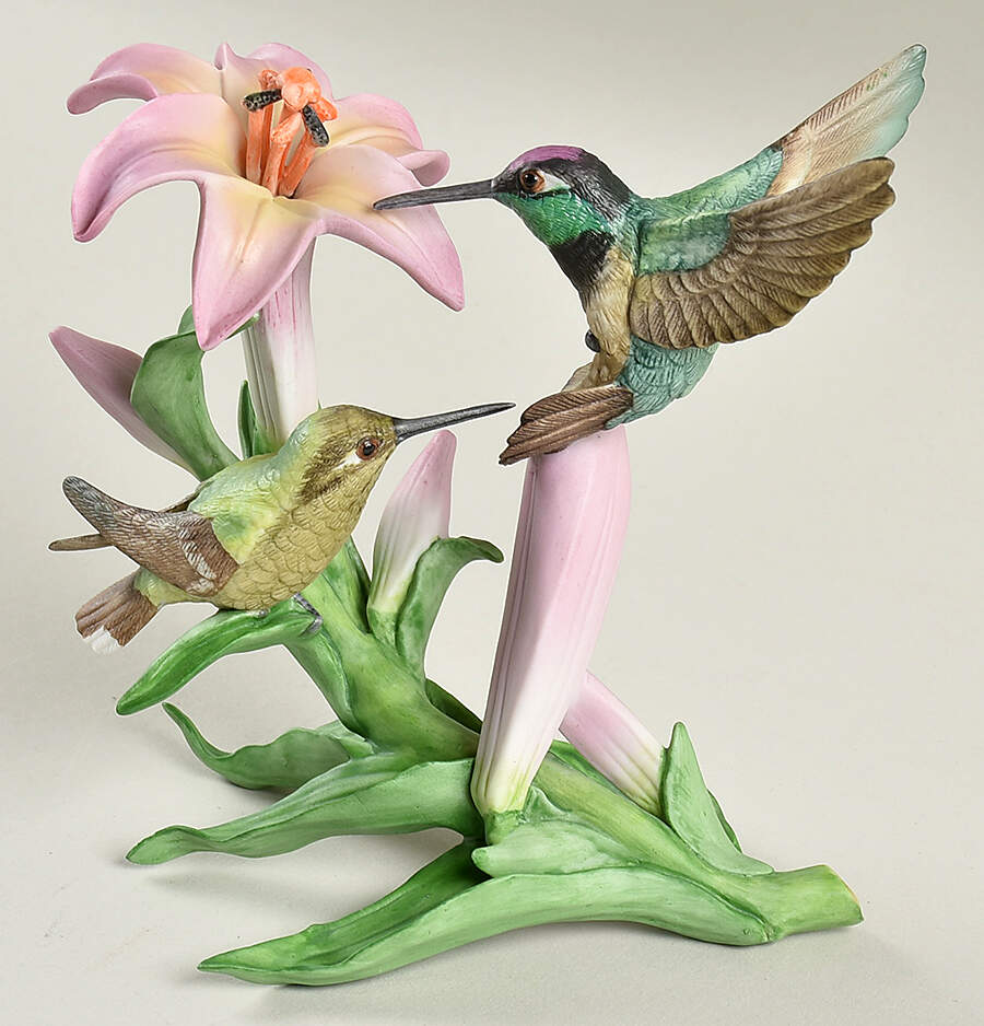 North American Bird Pairs Magnificent Hummingbirds - With Box by Lenox-1