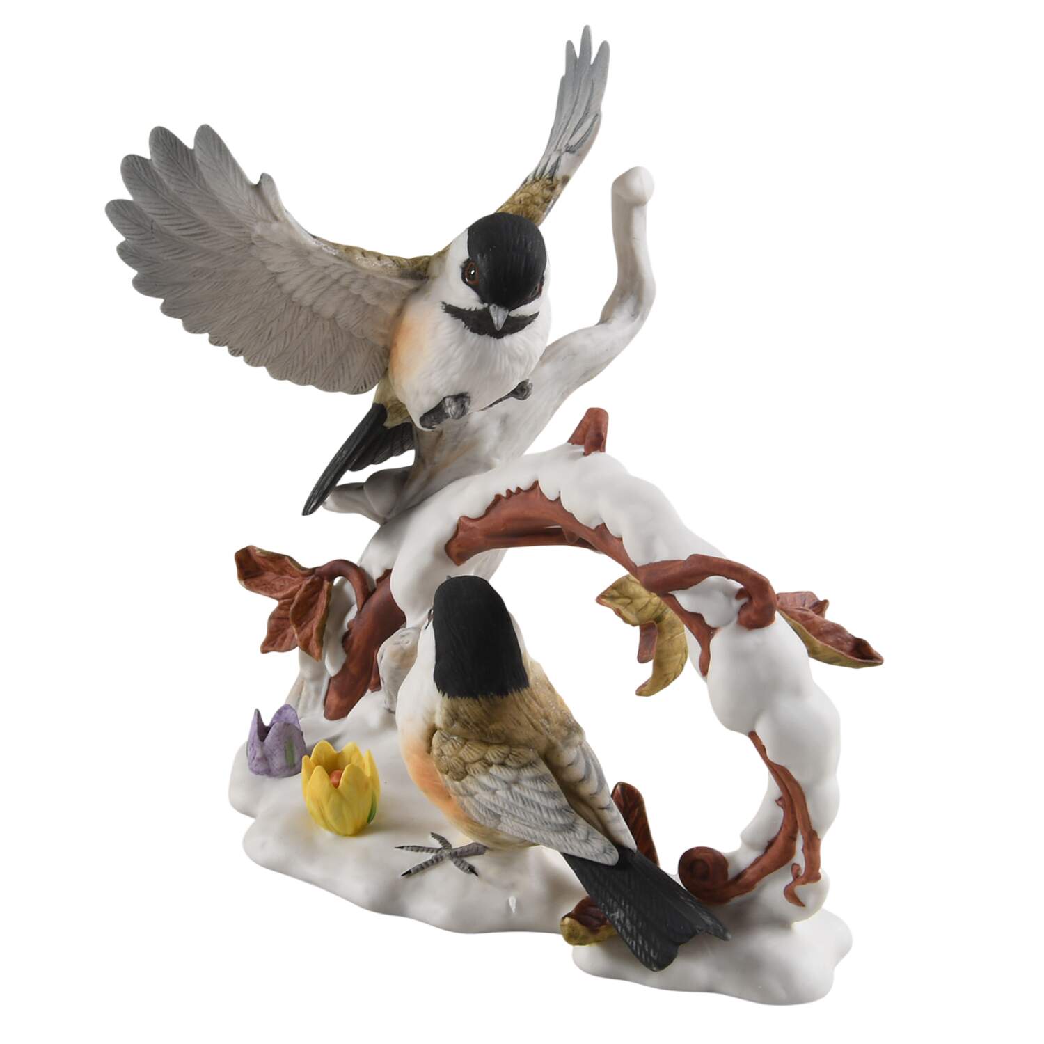 North American Bird Pairs Spring's Delight-Black-Capped Chickadees - No Box by Lenox-1