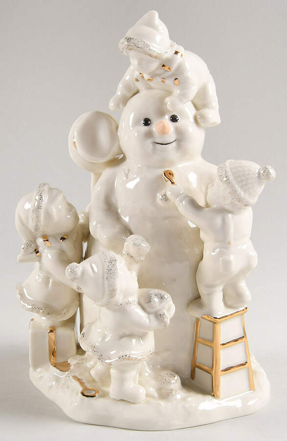 Lenox Christmas Figurine Snowman With Boys & Girls - Boxed by Lenox-1