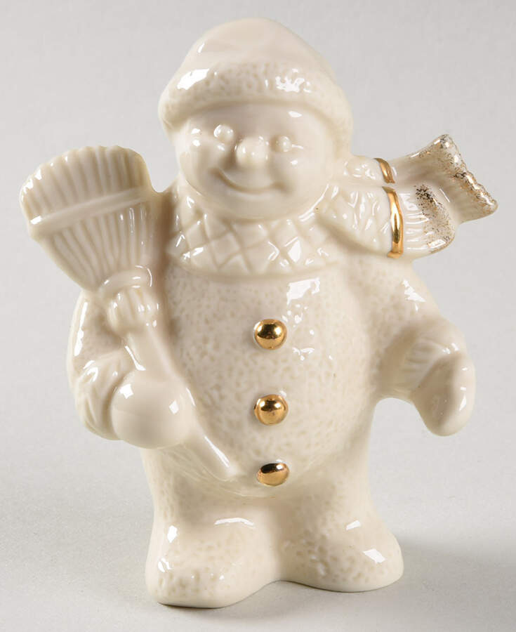 Lenox Christmas Figurine Snowman With Broom - No Box by Lenox-1